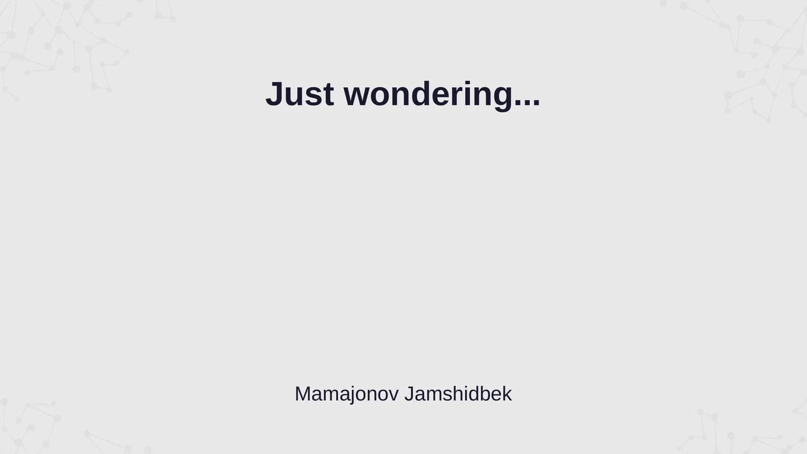 Mamajonov Jamshidbek