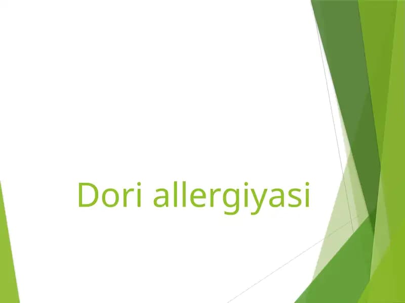 Dori Allergiyasi