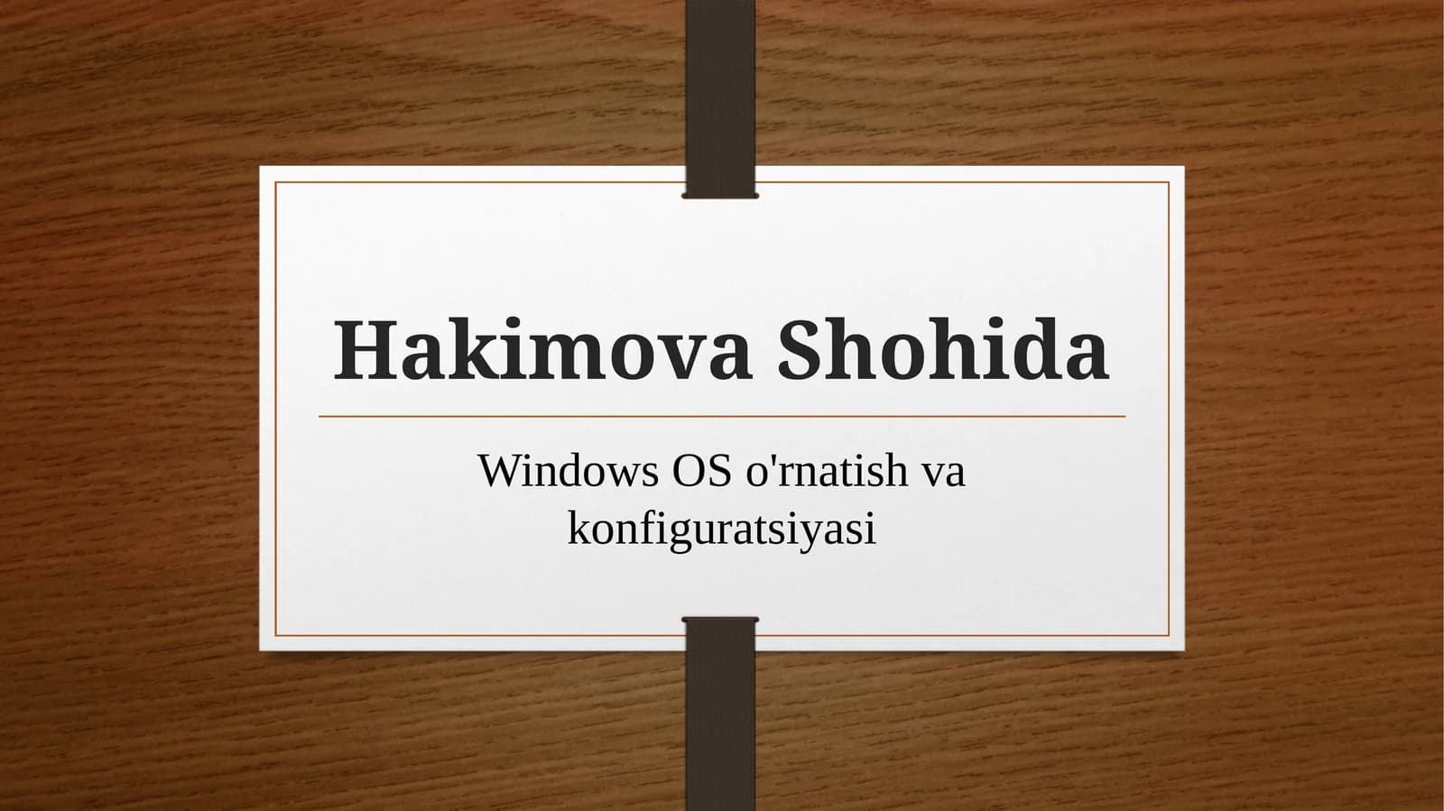 HakimovaShohida