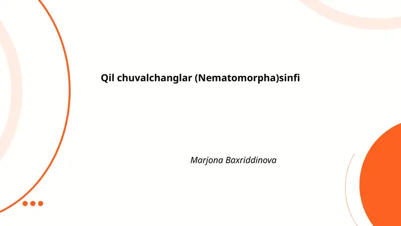 Qil chuvalchanglar (Nematomorpha)sinfi