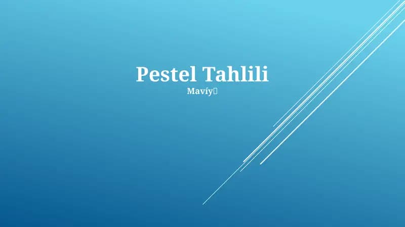 Pestel Tahlili