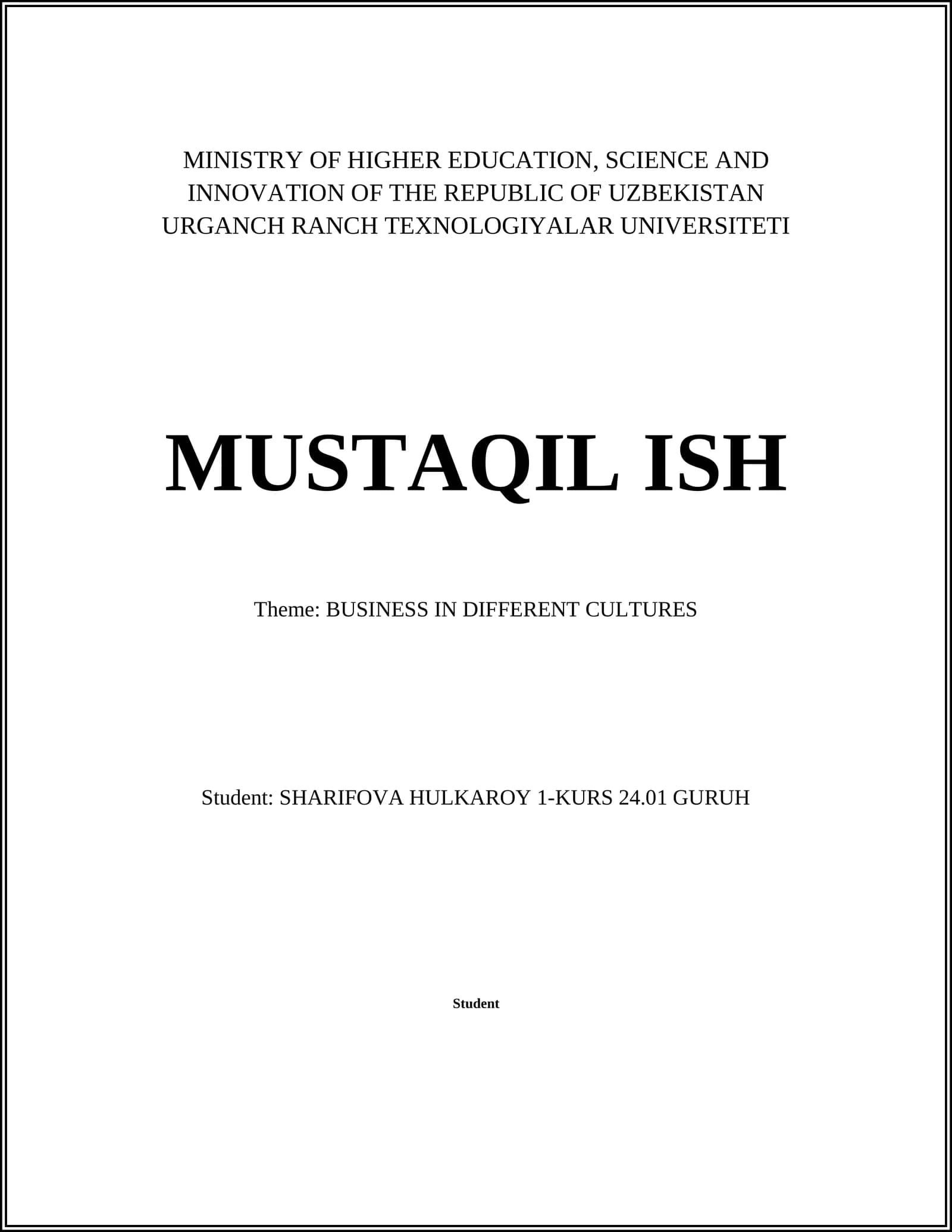 Cultural Dimensions and Business Practices