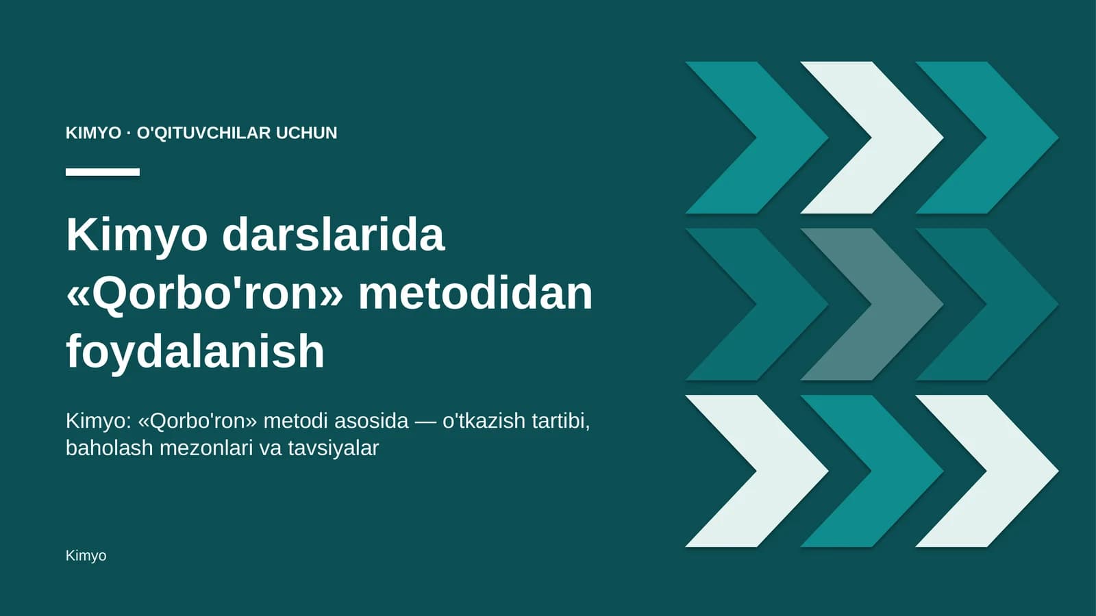kimyo darslarida qorbo'ron metodidan foydalanish 8758