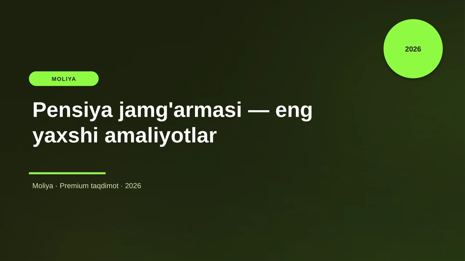 Pensiya jamg'armasi — eng yaxshi amaliyotlar