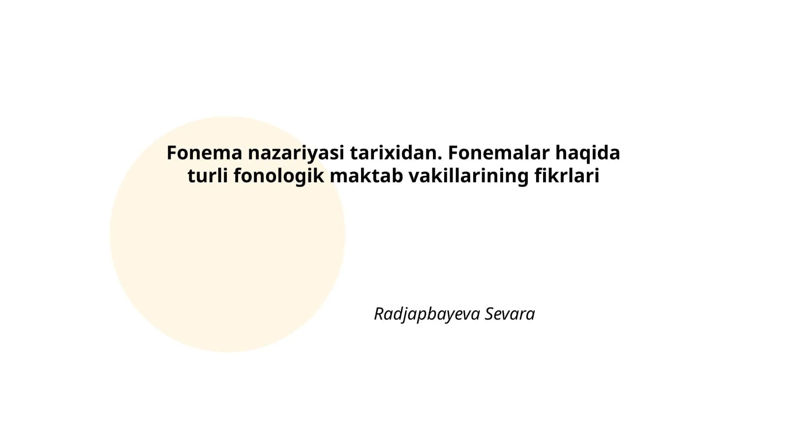 Fonema nazariyasi tarixidan