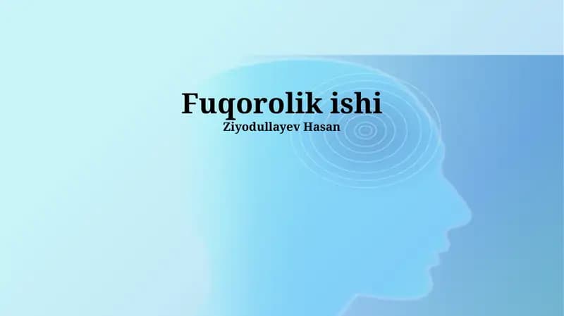Fuqorolik ishi