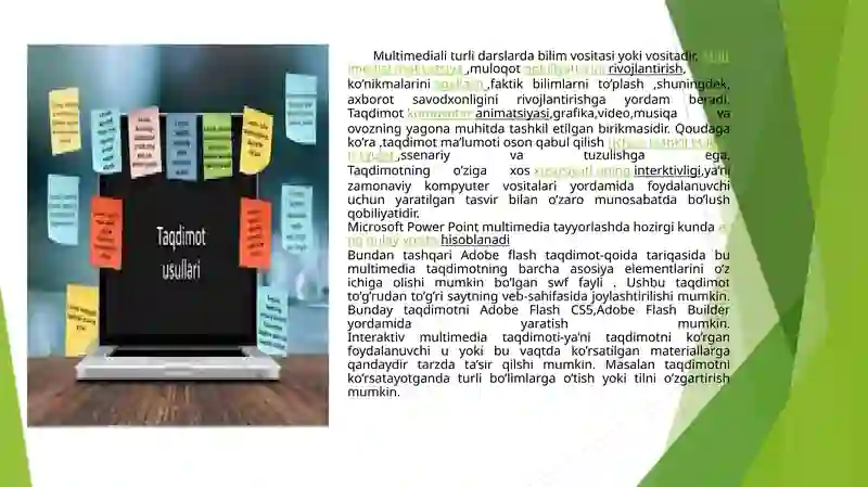 MULTIMEDIALI TAQDIMOTLAR YARATISH
