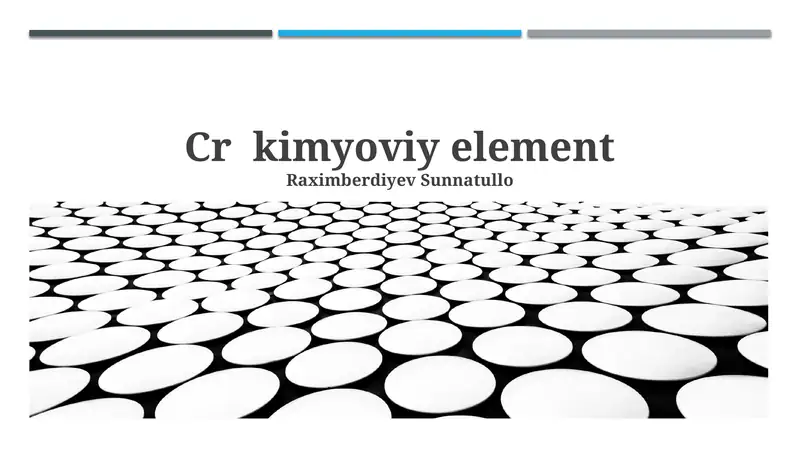 Cr kimyoviy element