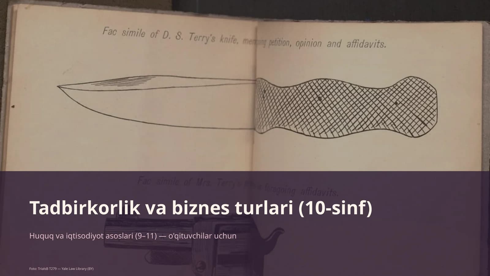 Huquq va iqtisodiyot asoslari (9–11) — o'qituvchilar uchun