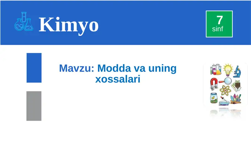 Modda va uning xossalari