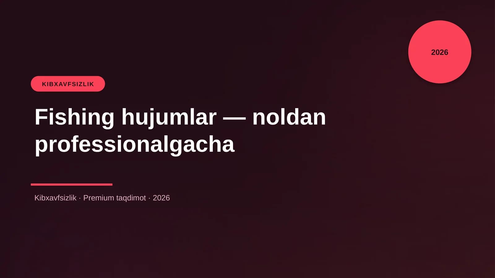 Fishing hujumlar — noldan professionalgacha