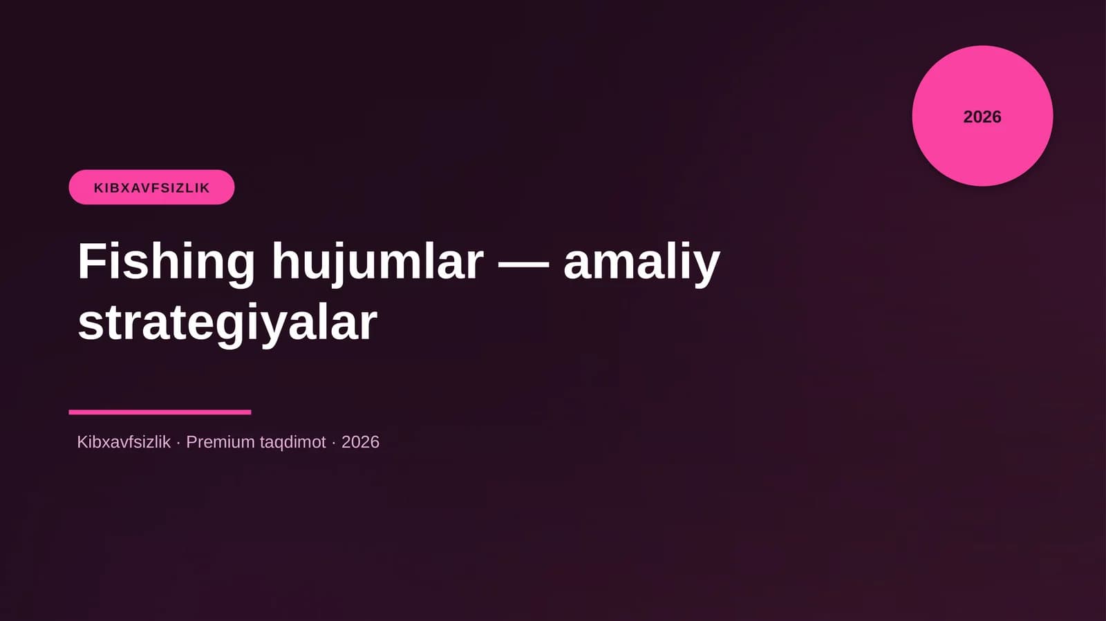 Fishing hujumlar — amaliy strategiyalar
