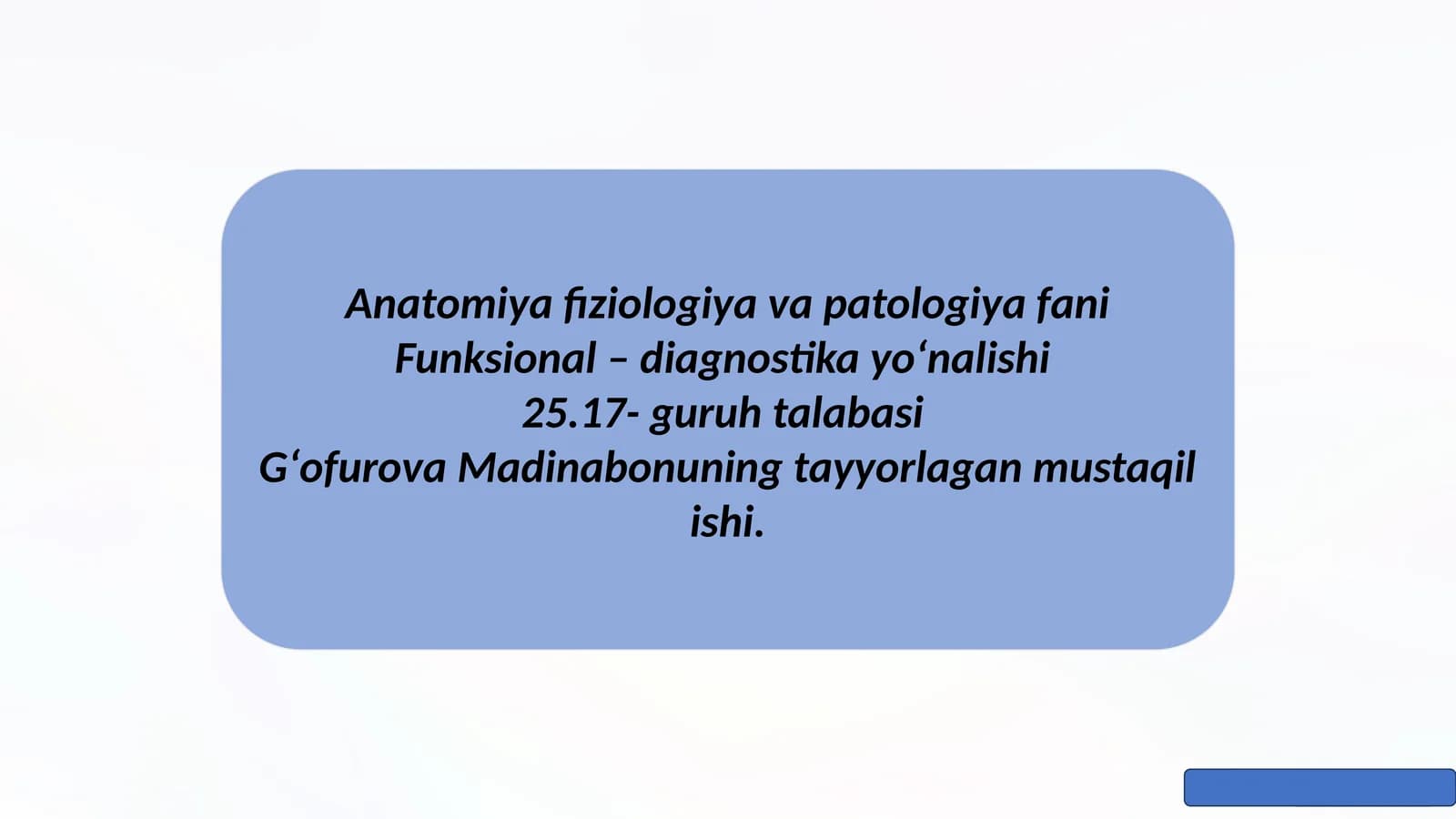 Anatomiya fiziologiya va patologiya fani