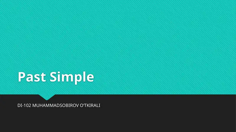 Past Simple