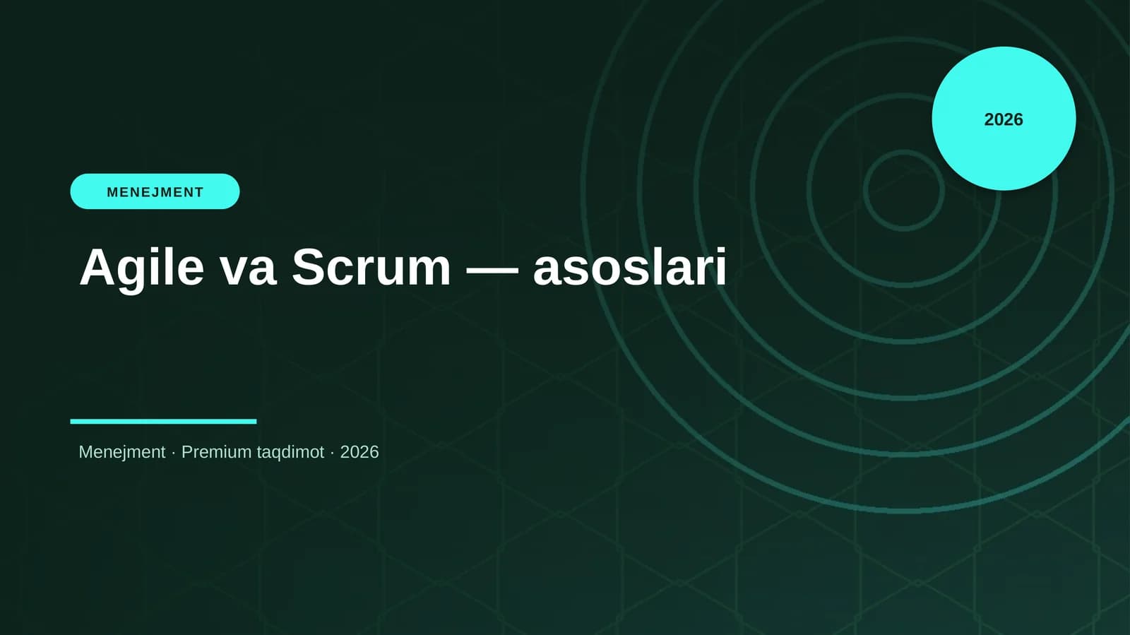 Agile va Scrum — asoslari
