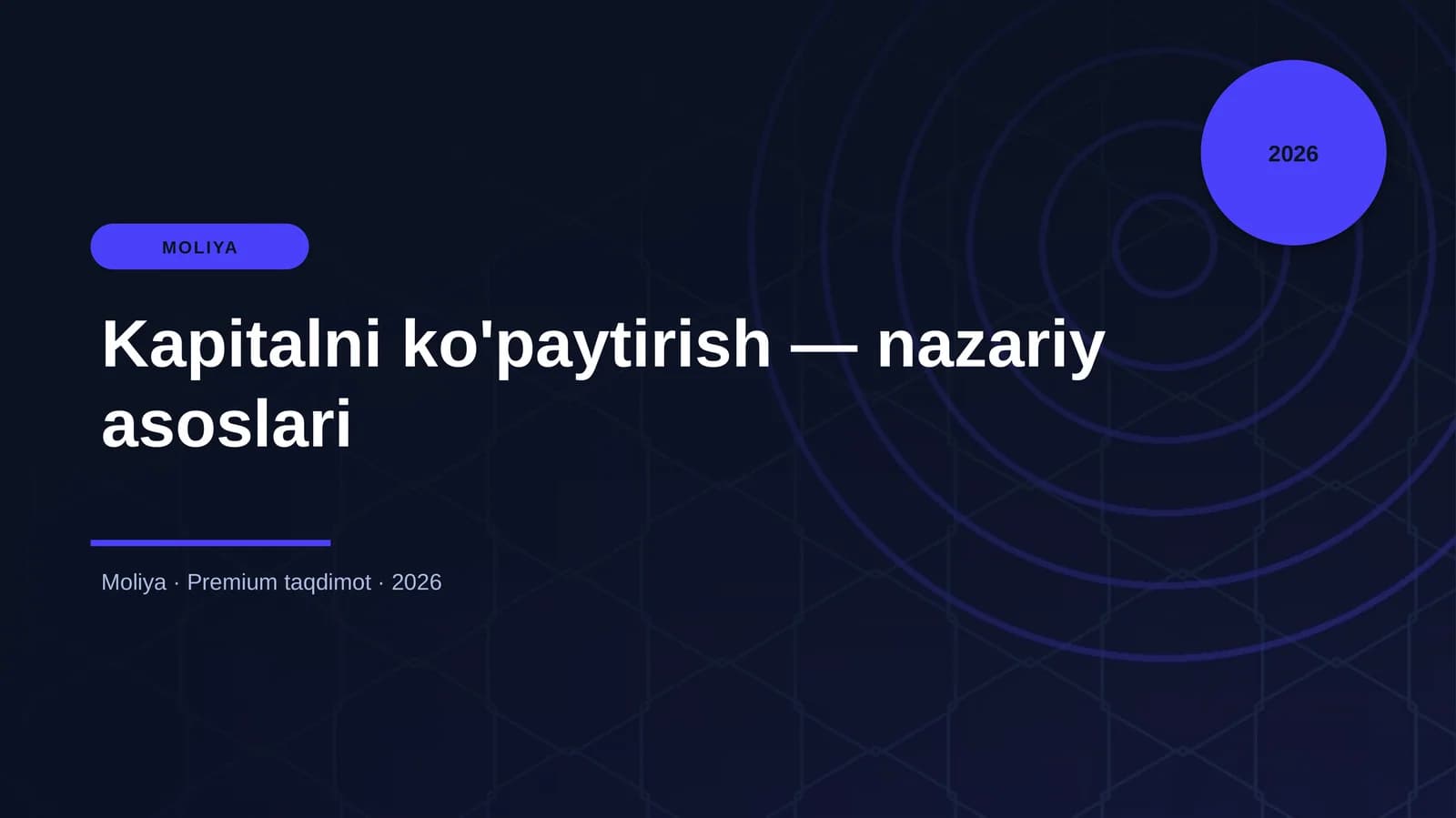 Kapitalni ko'paytirish — nazariy asoslari