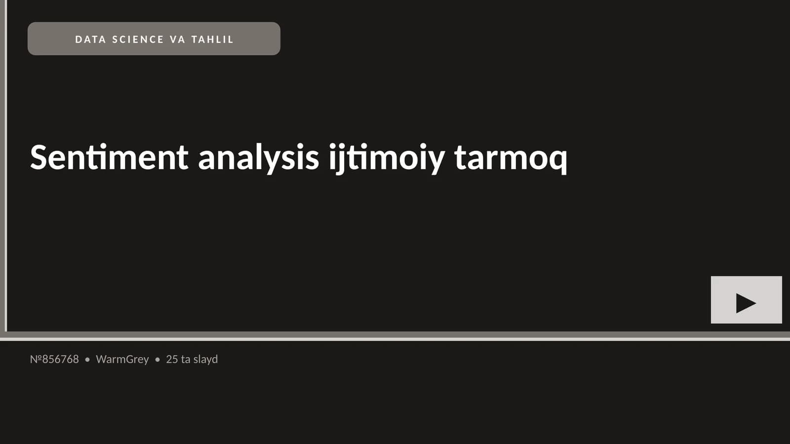 Sentiment analysis ijtimoiy tarmoq