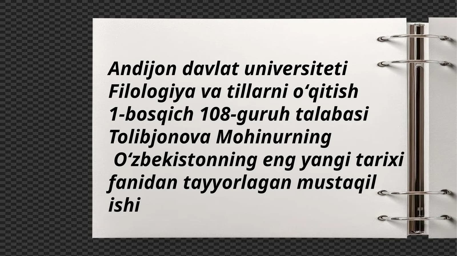 Yoshlar mamlakatida ta'limni isloqilish