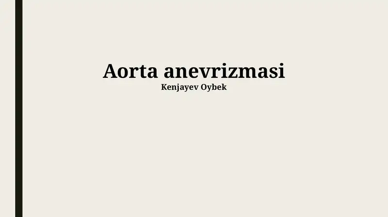 Aorta anevrizmasi