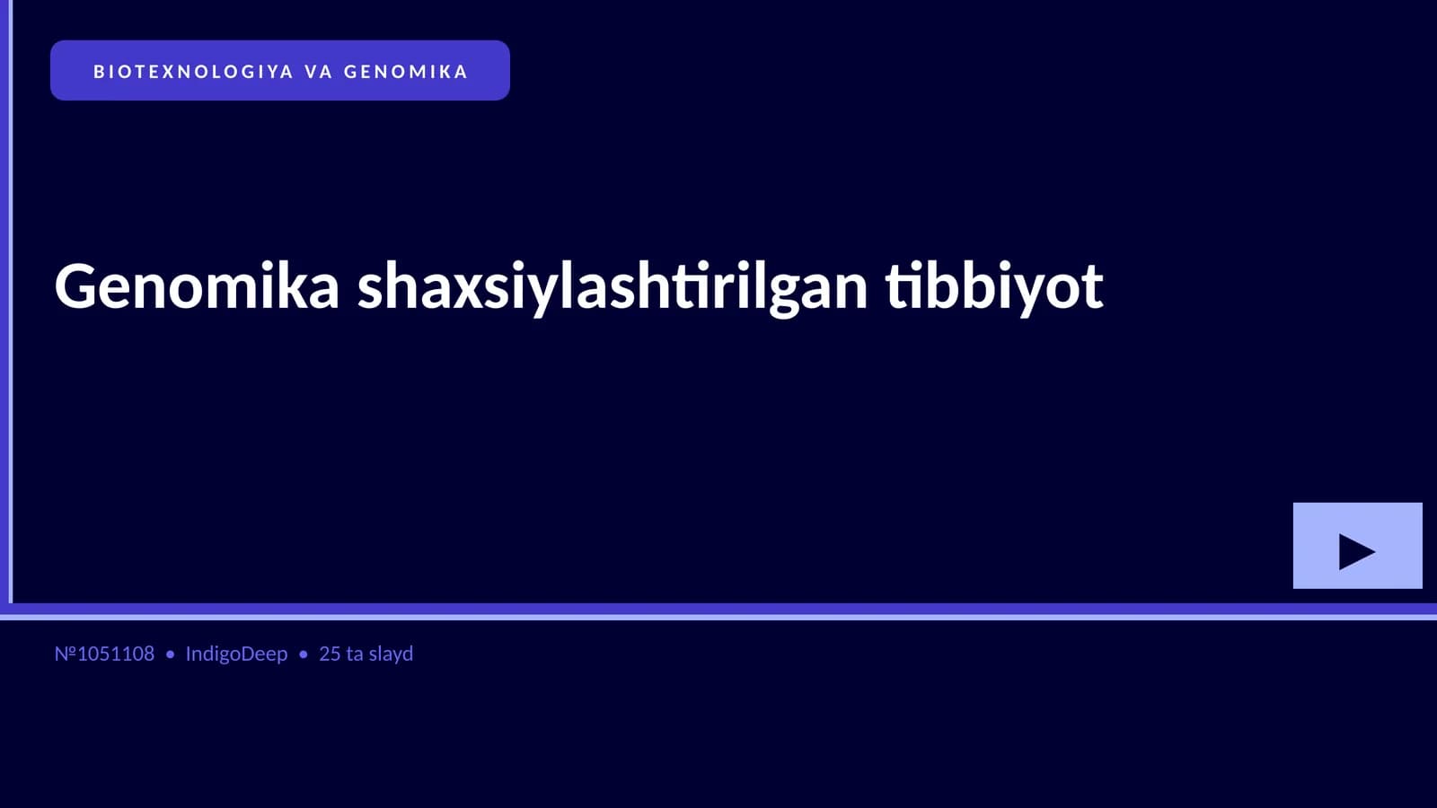 Genomika shaxsiylashtirilgan tibbiyot