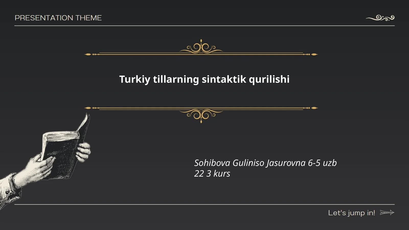 Turkiy tillarning sintaktik qurilishi