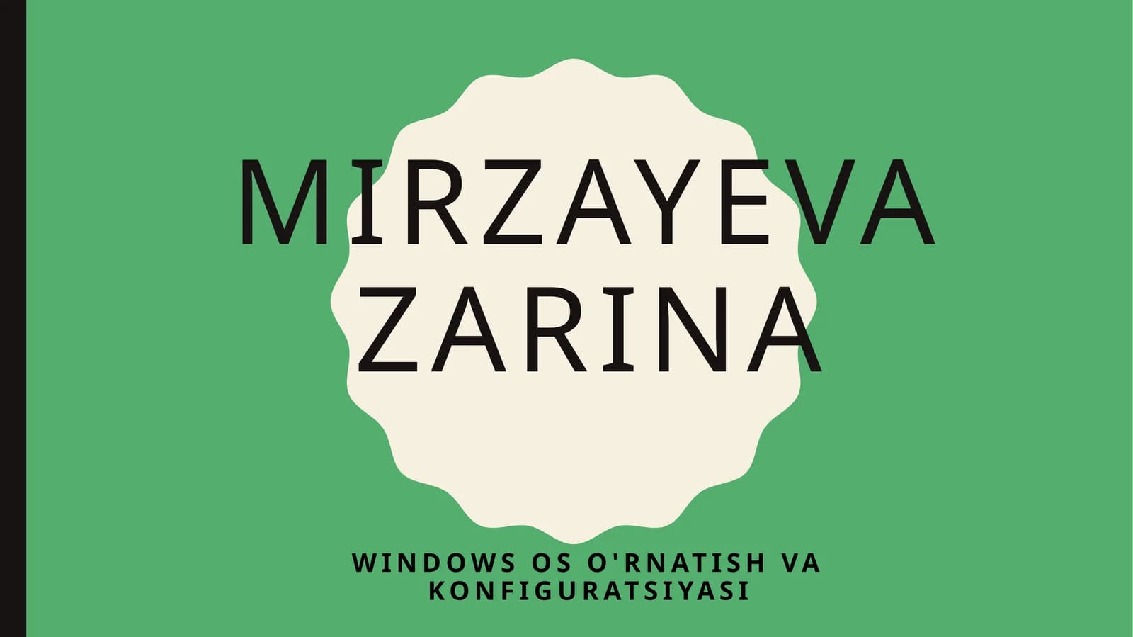 Windows O'rganish va konfiguratsiyasi