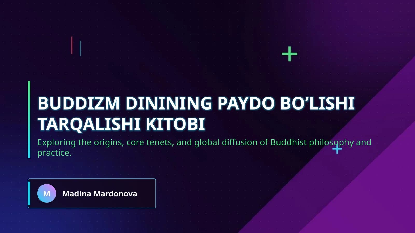Buddizm dinining paydo bo’lishi tarqalishi kitobi