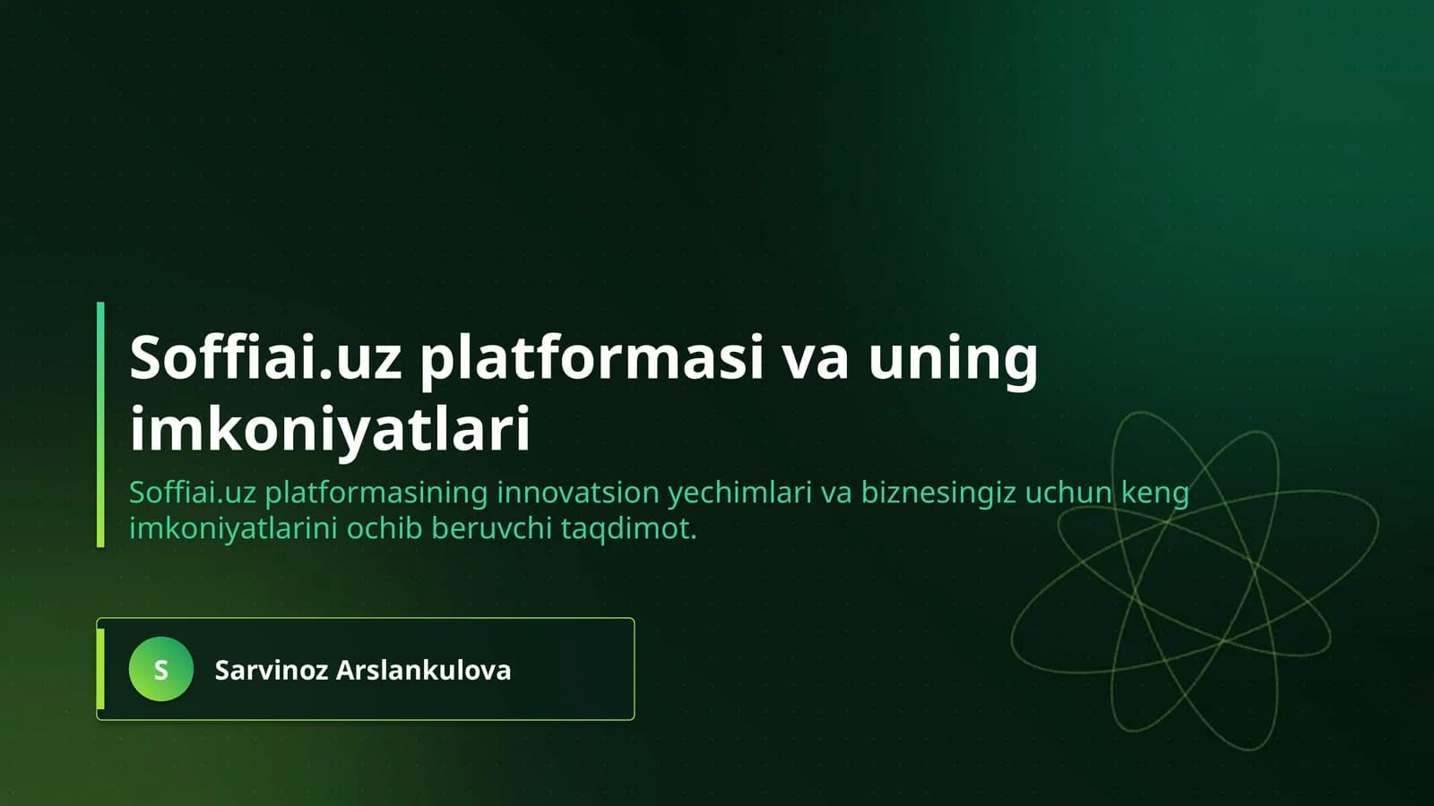 Soffiai.uz platformasi va uning imkoniyatlari