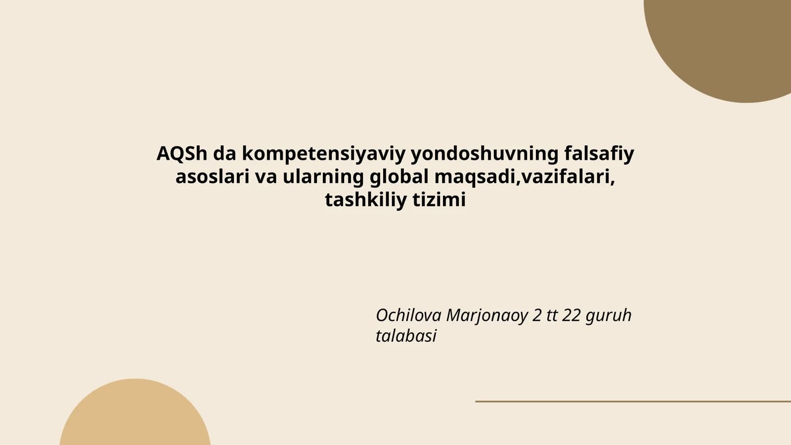 Kompetensiyaviy yondoshuvning falsafiy asoslari va ularning global maqsadi
