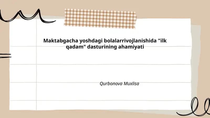 Ilk qadam dasturi