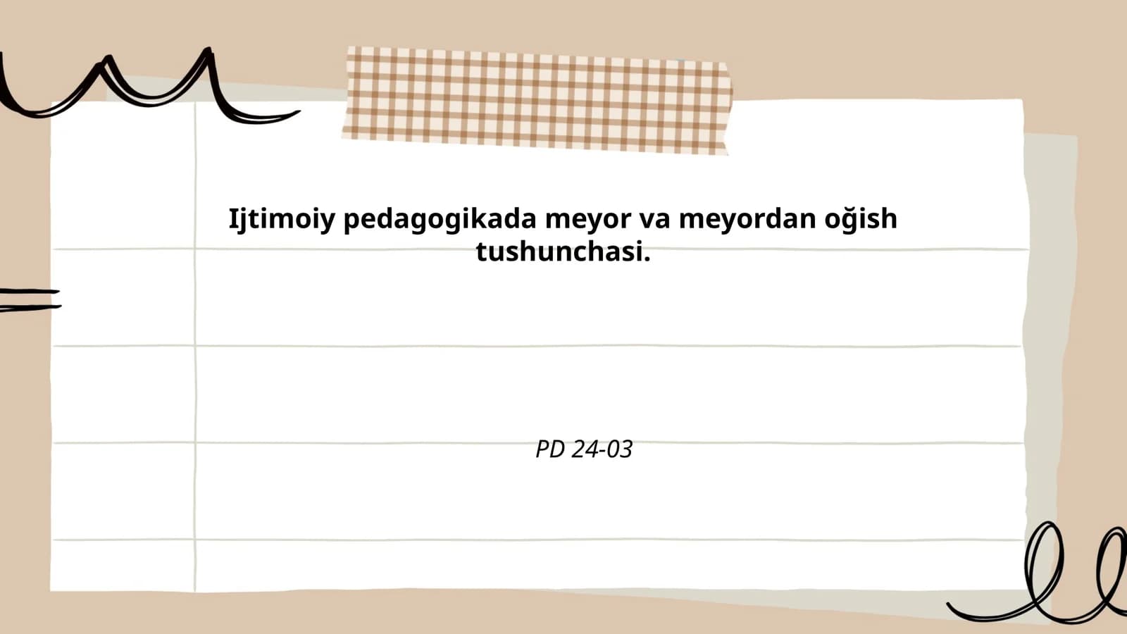 Ijtimoiy pedagogikada meyor va meyordan oğish tushunchasi