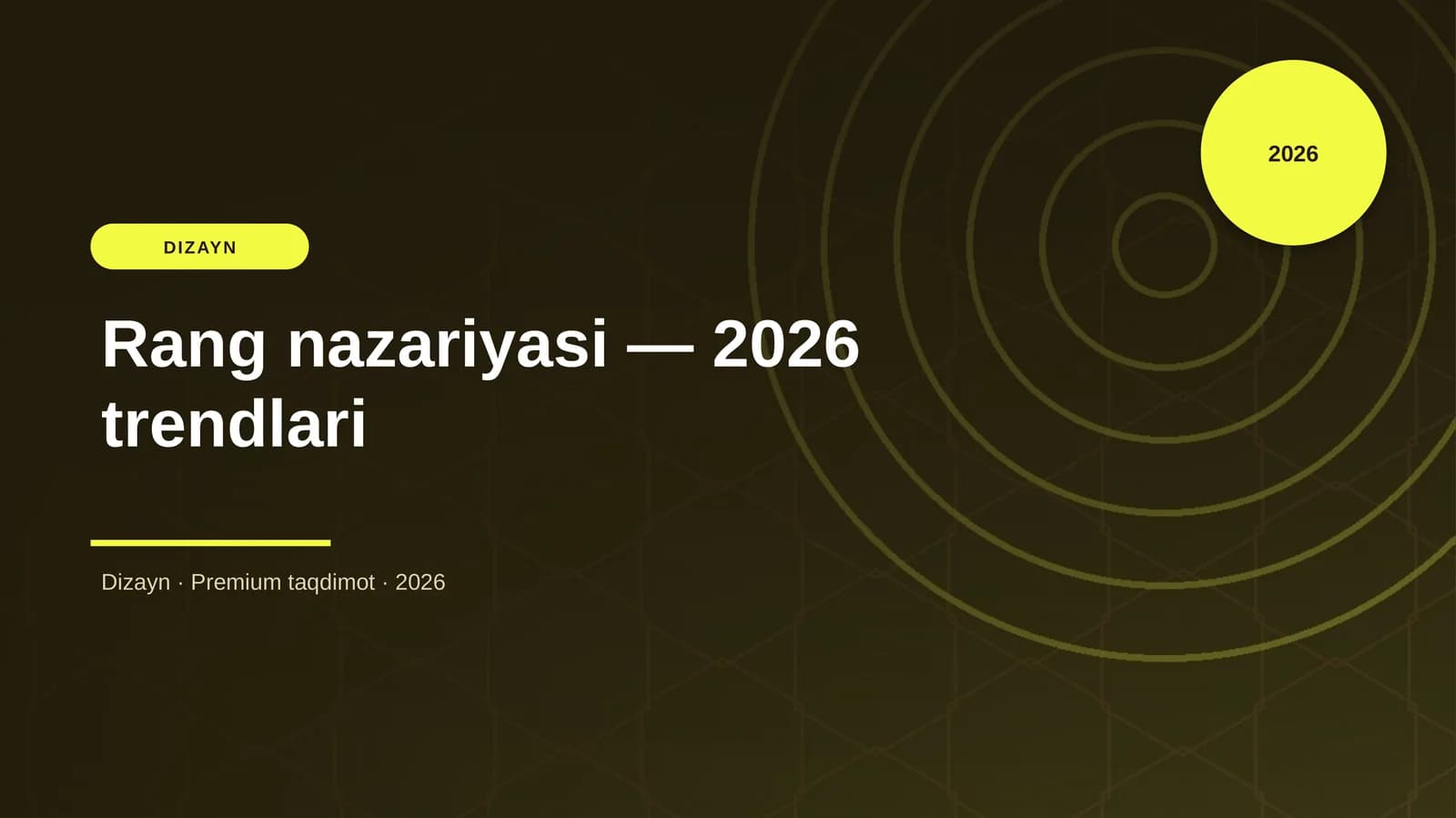 Rang nazariyasi — 2026 trendlari