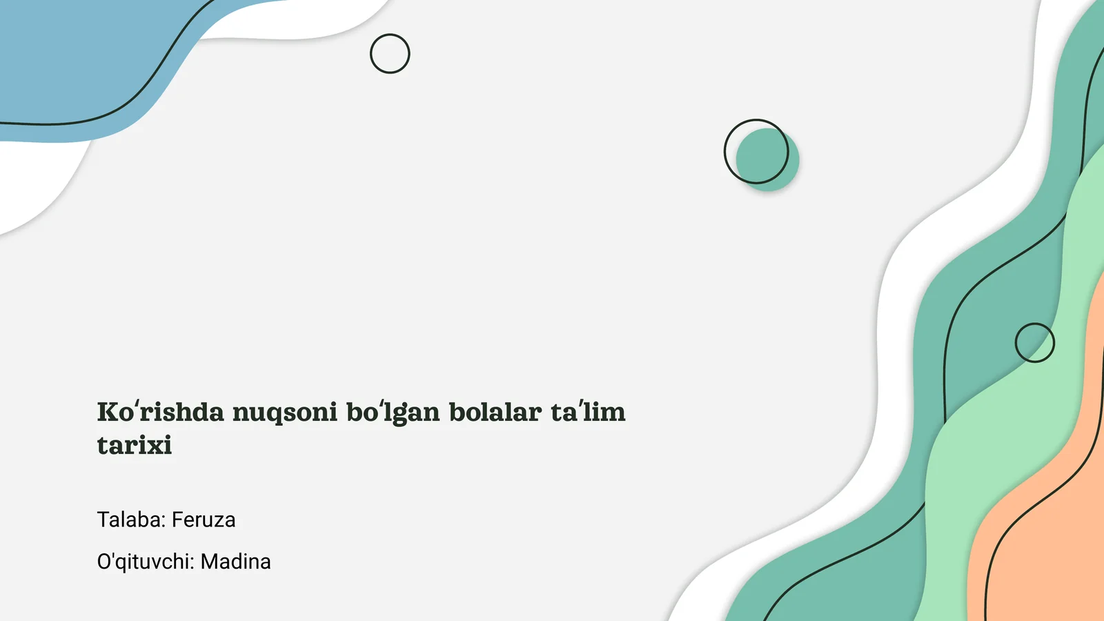 Koʻrishda nuqsoni boʻlgan bolalar taʼlim tarixi