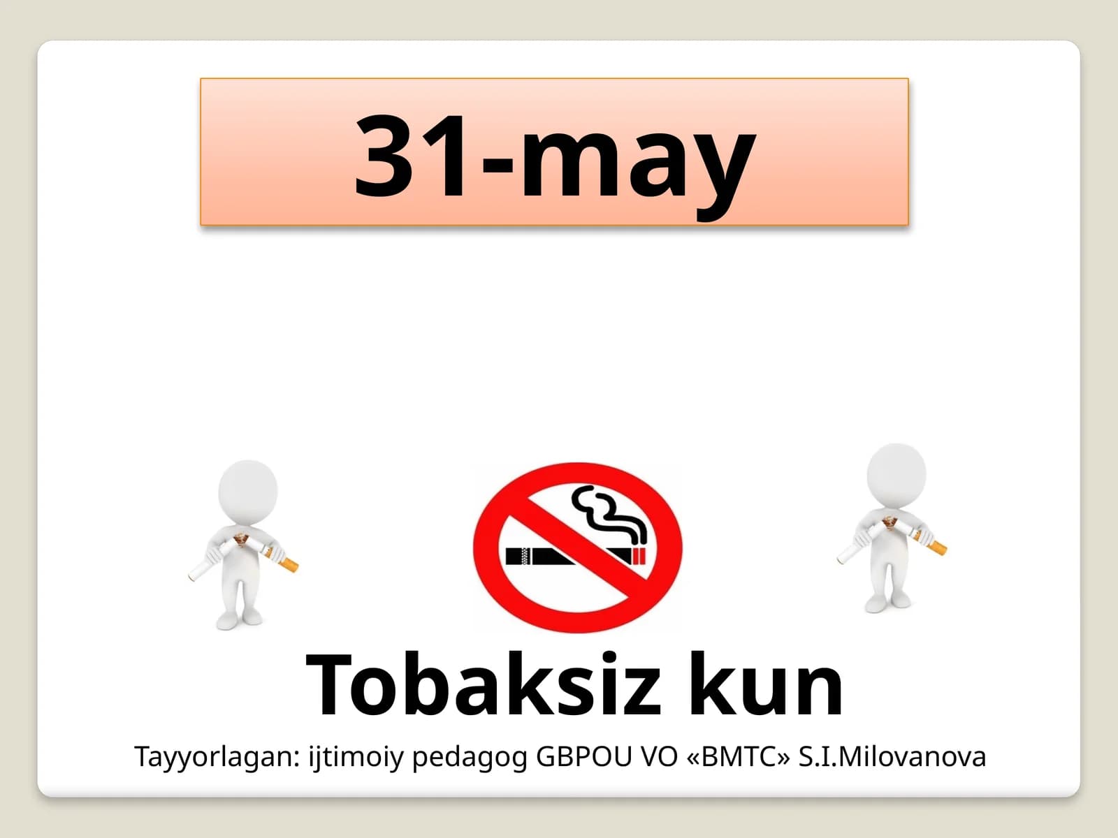 Kashandalikdan voz kechish va sog'lom turmush (2-variant)