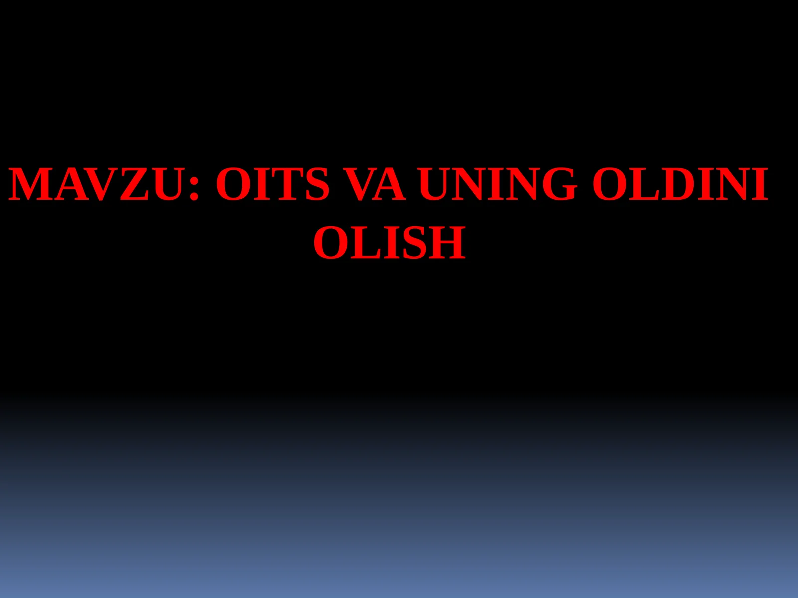 OIV infektsiyasi