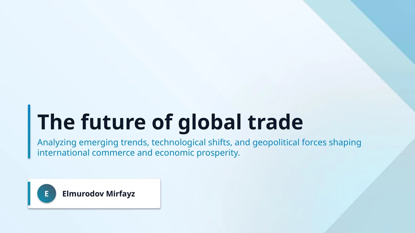The future of global trade