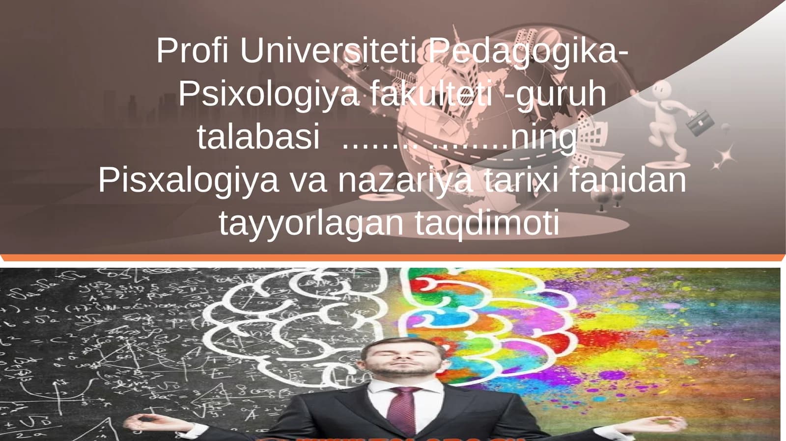Pisxalogiya va nazariya tarixifanidantayyorlagan