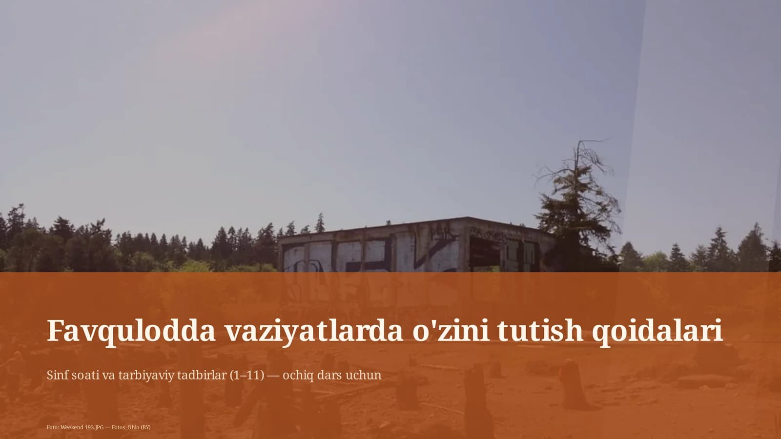 Sinf soati va tarbiyaviy tadbirlar (1–11)