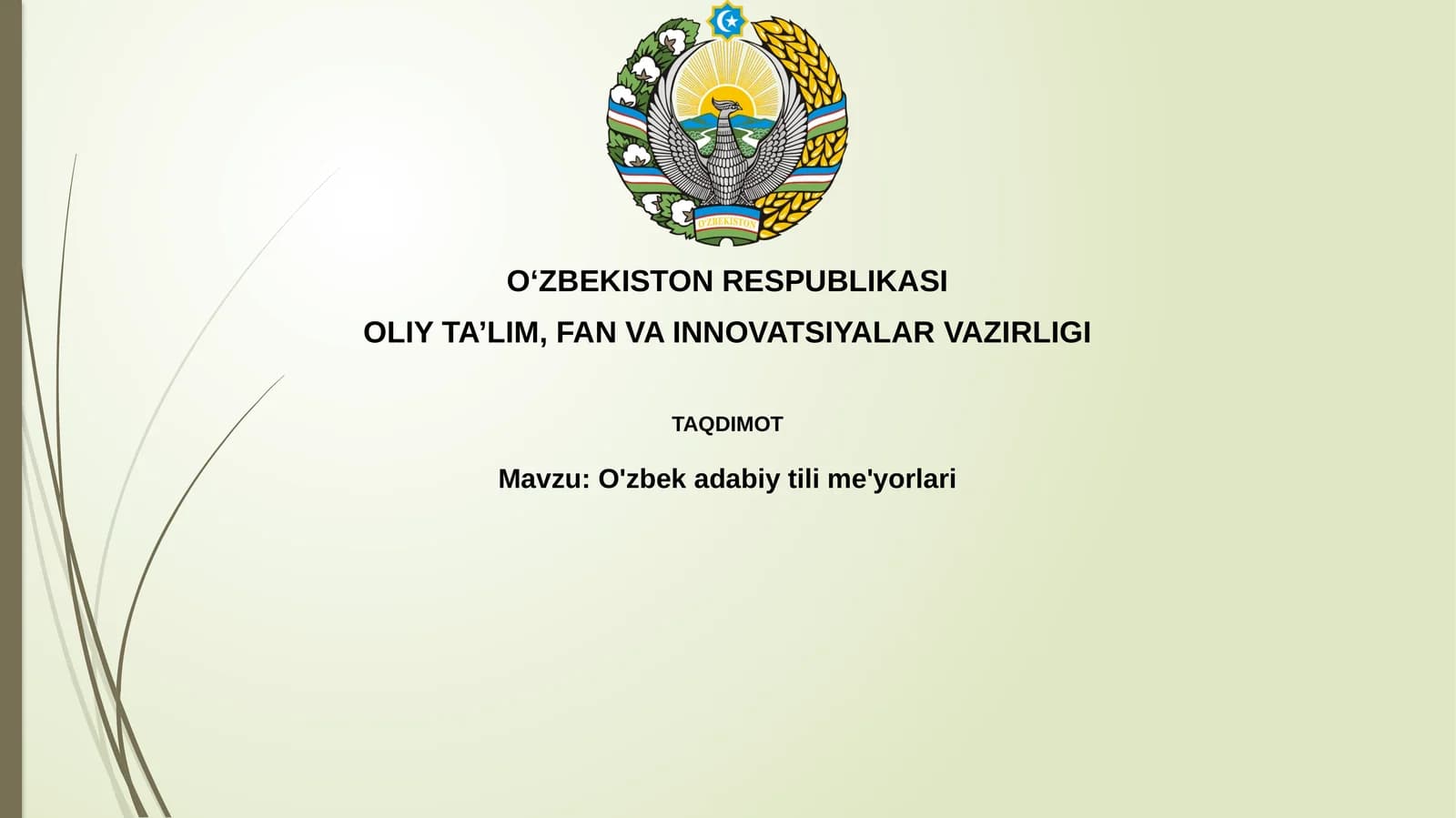 O'zbek adabiy tilime'yorlari