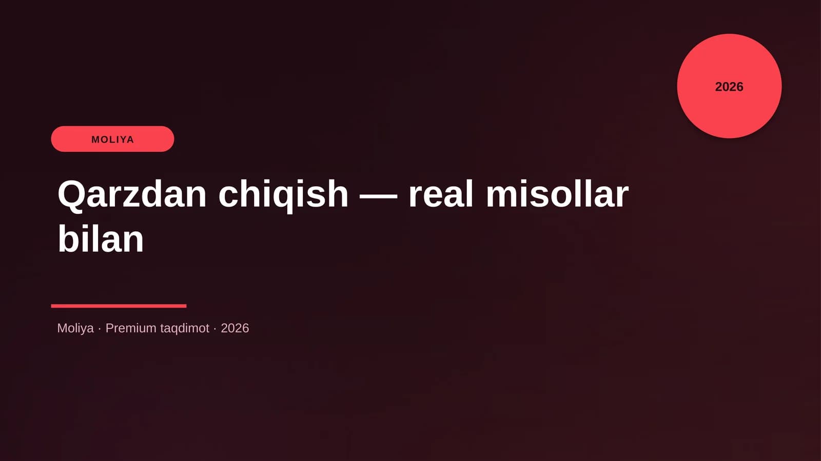 Qarzdan chiqish — real misollar bilan