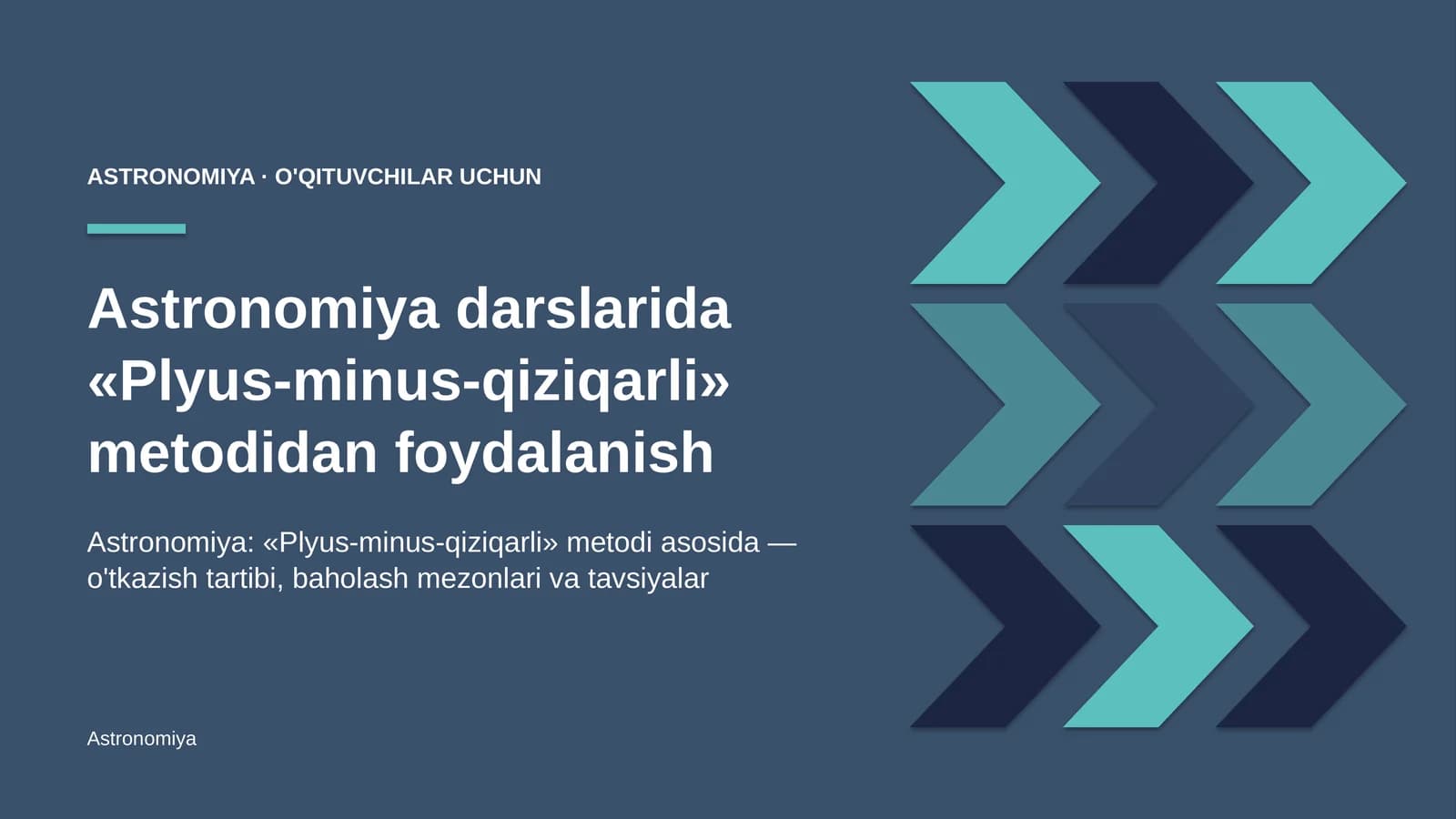 astronomiya darslarida plyus minus qiziqarli metodidan foydalanish 2082