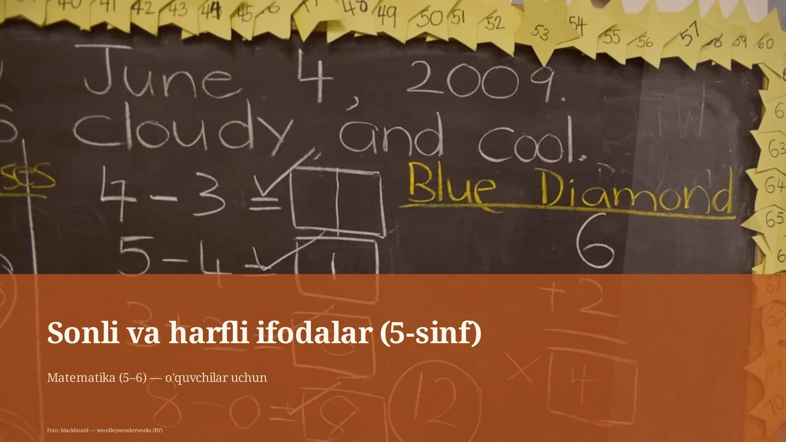Sonli va harfli ifodalar (5-sinf)