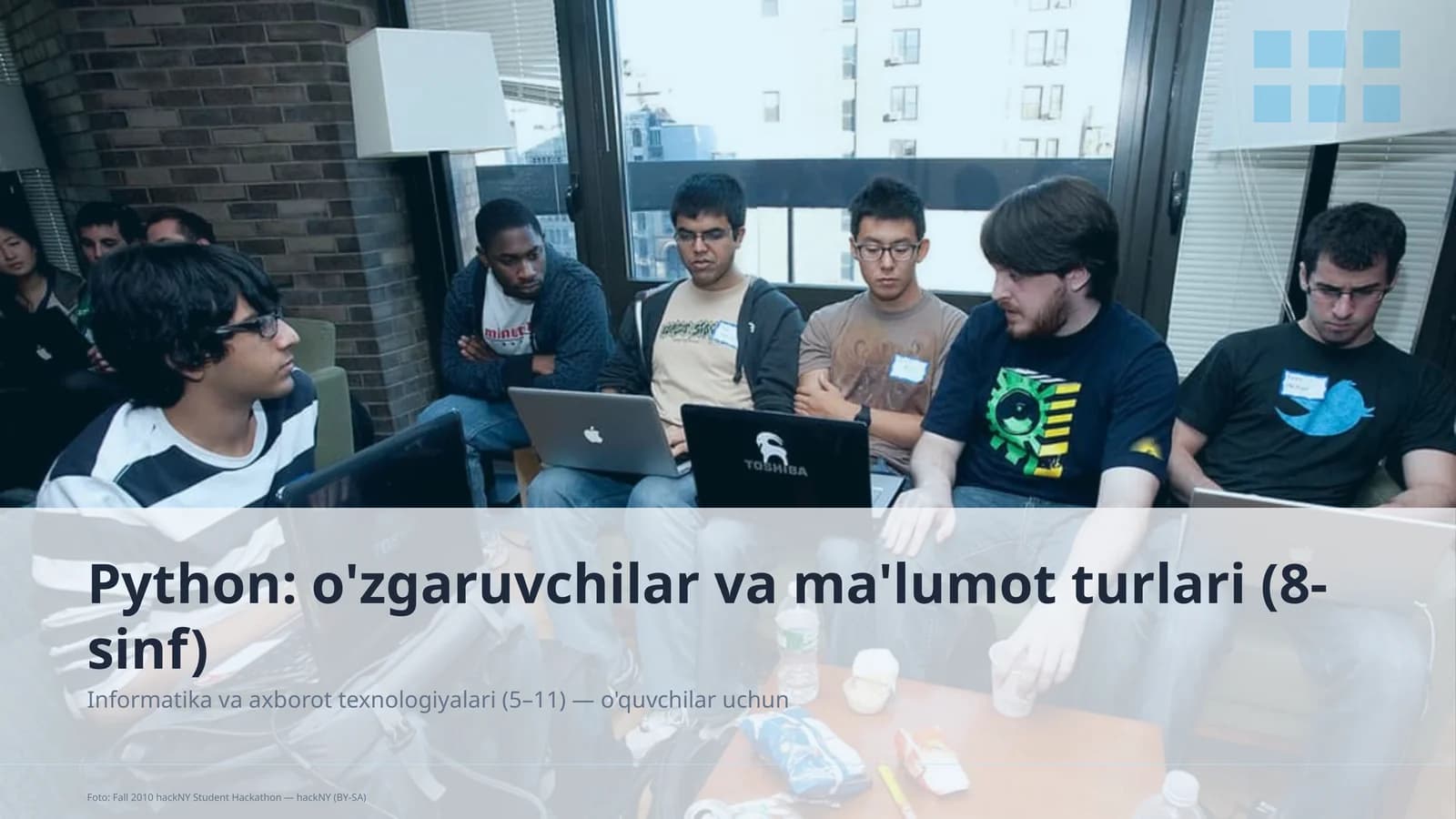 Python: o'zgaruvchilar va ma'lumot turlari (8-sinf)