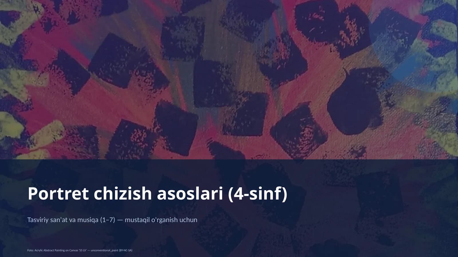 Portret chizish asoslari (4-sinf)