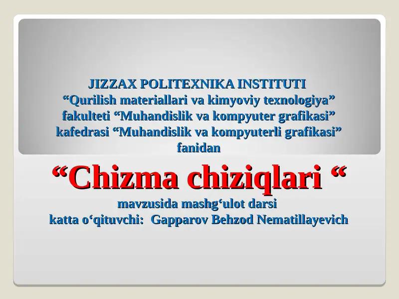 Chizma chiziqlari