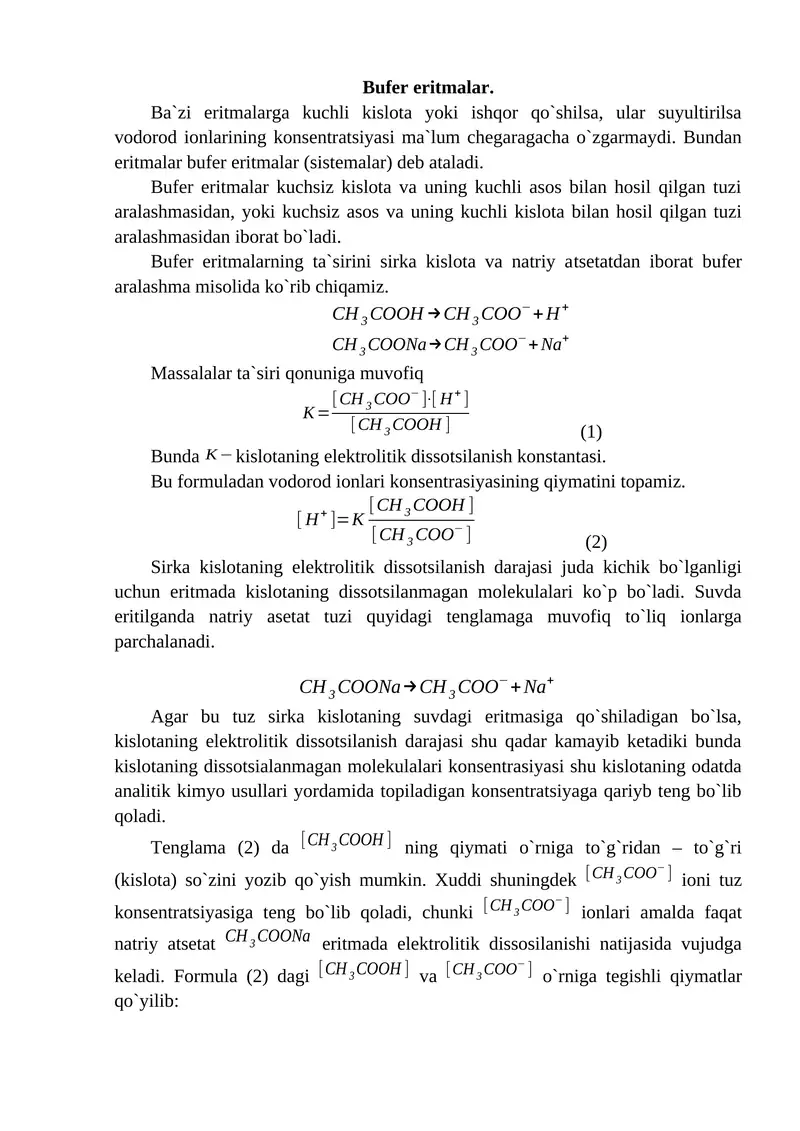 Bufer eritmalar
