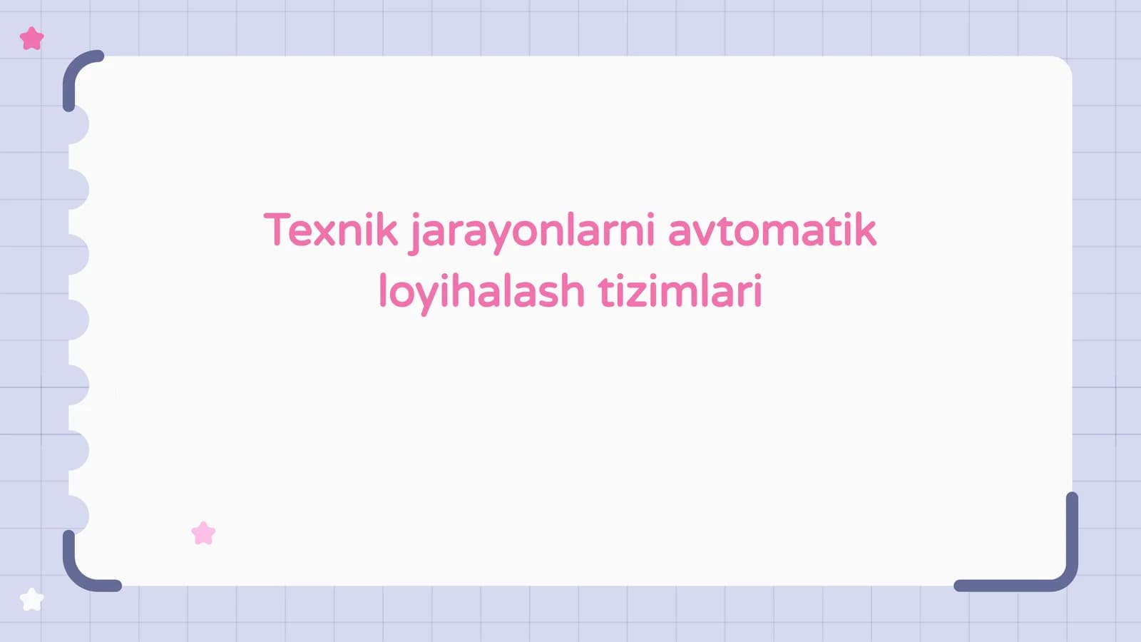 Avtomatik loyihalash tizimlari