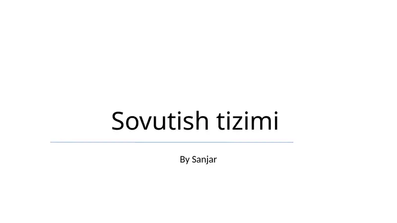 Sovutish Tizimi