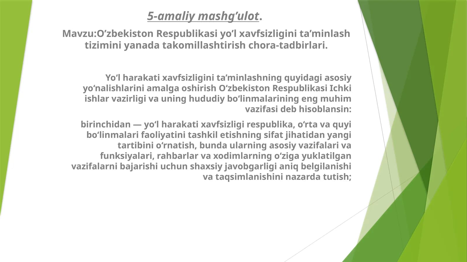 5-amaliy mashg’ulot