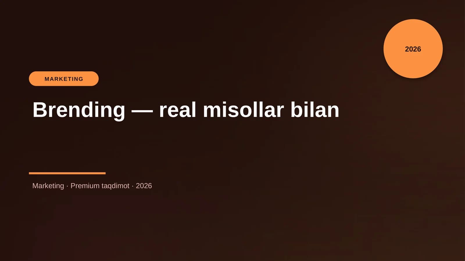 Brending — real misollar bilan